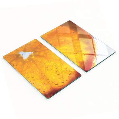 Multifunctionele decoratieve snijplanken van gehard staal voor de keuken, oranje, 2x30x52 cm