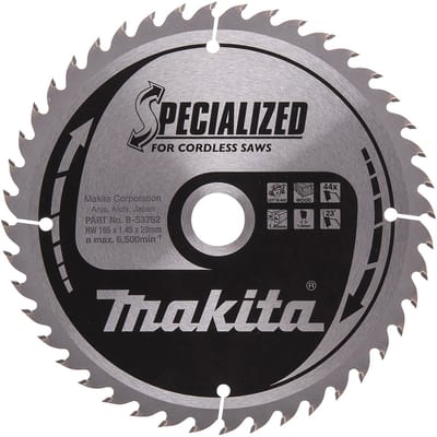 Makita Cirkelzaagblad voor Hout | Specialized: Accu | Ø 165mm Asgat 20mm 44T - B-53752