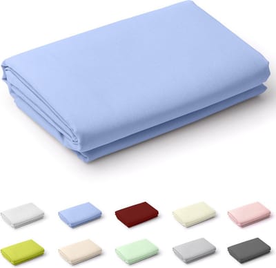 Zavelo Laken Deluxe Blauw (Katoen) - 1-persoons (150x250 cm) - Bovenlaken - Onderlaken - Extra Zware Kwaliteit - Super zacht - Hotelkwaliteit