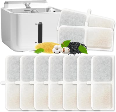 9 stuks katfonteinfilter, 3,2 l filter, fontein voor katten en honden, filter met hars en actieve kool, reservefilter, waterfontein