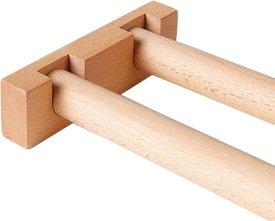 Houten Gordijnroede - Gordijnstang Massief - Kleding Drogen - Dubbele Steun - 240 cm