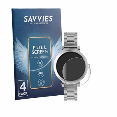 Savvies - Screenprotector voor ZenWatch Lily 1.1" - Folie Beschermfolie transparant volledig dekking 4 Stuks