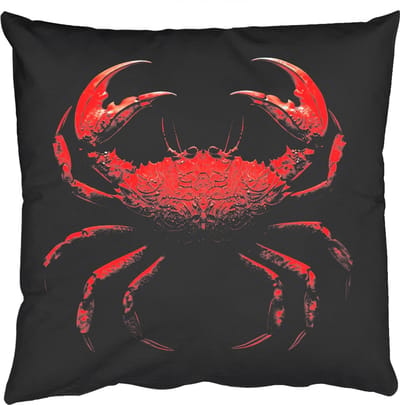 Sierkussens - Kussentjes Woonkamer - 50x50 cm - Krab - Rood - Vissen - Schaaldieren