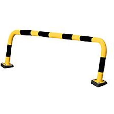 Aanrijdbeveiliging beschermbeugel SWING, binnengebruik, 640 x 2000 mm, geel/zwart