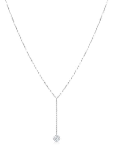 Elli - Halsketting - Dames Y-Ketting Bol met Kristallen in 925 Sterling Zilver - Dames