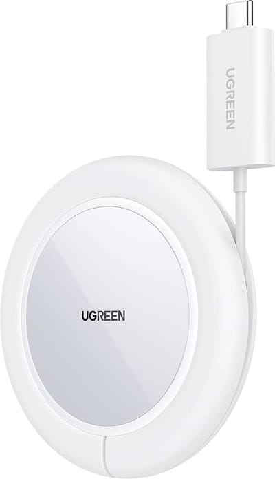 Ugreen - USB C naar USB C kabel Uittrekbaar met draadloze oplader Geschikt voor MagSafe - Wit