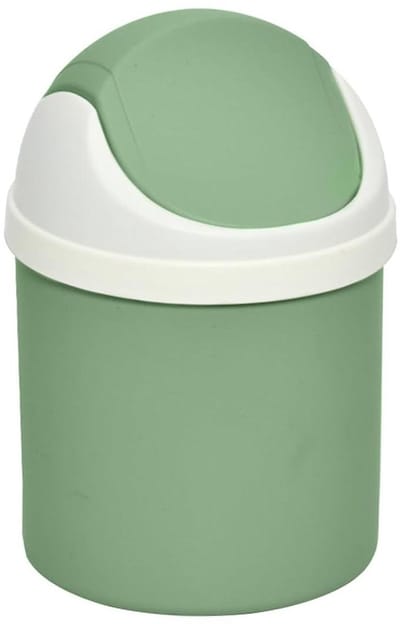 Mini Afvalbak - Tafel Prullenbak - Kantoor Aanrecht - Afneembaar Swing Deksel - 0.5 Gal - Groen