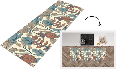 Keukenloper - Loper keuken - Herfst - Patronen - Bladeren - 150x50 cm - Keukenloper vinyl