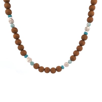IbizaMen - heren - ketting - olijf- hout - 12mm - 80cm