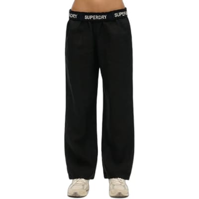 Superdry - Linnen broek met trekkoord - Dames - Broeken