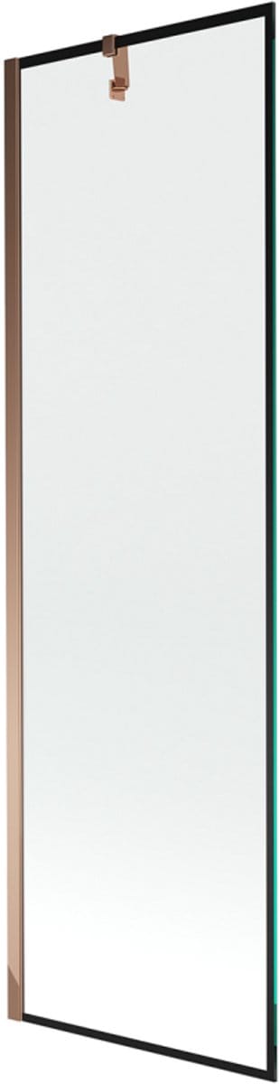 Mexen Next 1-deurs douchewand 60 x 150 , zwarte rand, roze goud - 895-060-000-00-70-60