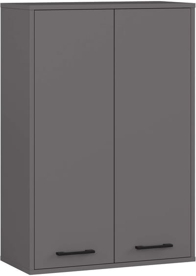Hangende Badkamerkast FIN H934 W64 met 2 Deuren / AKORD Furniture Factory / Grafietgrijs / 64 x 94 x 30 cm