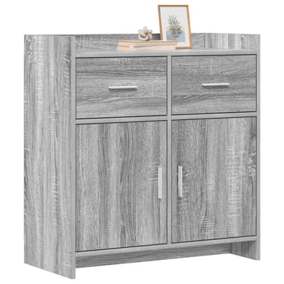 vidaXL - Dressoir - Grijs - Sonoma - 75 - x - 36 - x - 80 - cm - Bewerkt - hout