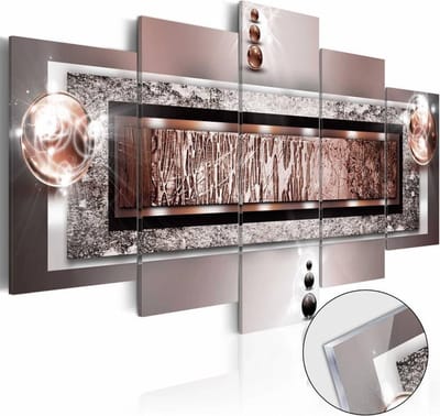 Afbeelding op acrylglas - Herfstachtige droom, Roze goud, 5luik