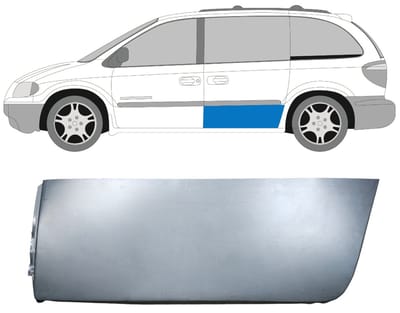 Schuifdeur reparatiepaneel buiten voor Chrysler Voyager 2000-2008 / Links