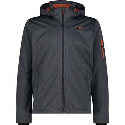 Cmp Zip Hood 39a5027m Softshelljack Zwart,Grijs M Man