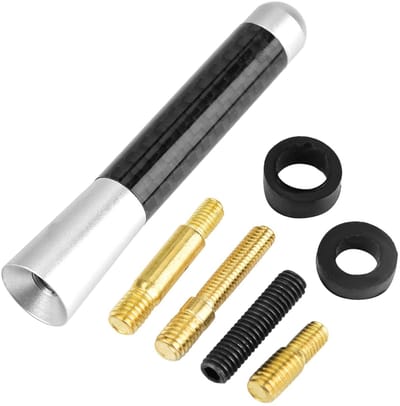 Dailygoods- Auto Antenne Korte 3-Inch - Universele Antenne - Vervangingsantenne - Auto Antenne Adapter - Koolstofvezel - Automotive Accessoires - Radioantenne