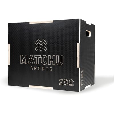Matchu Sports - Plyo Box - Zwart - Met antislip - 16" / 20" / 24" - Stevig hout