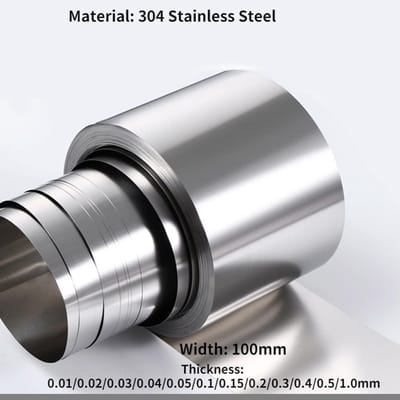 Roestvrij Staal Folie - Dunne Plaat - Machine Onderhoud - Goede Geleidbaarheid - 100mm x 1000mm - Metaal