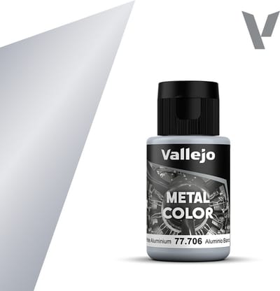 Vallejo Hobbyverf Acrylverf - 77706 Metal Color White Aluminium - Acryl (32 ml) Verf flesje - 32 ml