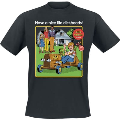 Steven Rhodes - Fun T-shirt - Have a Nice Life Dickheads! - M tot XL - voor Mannen - zwart