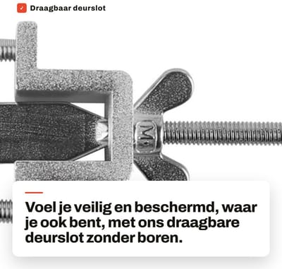 Dailygoods- Deurslot Draagbaar - Reisdeurslot - Hoteldeurslot - Veiligheid - Privacy - Eenvoudig te installeren