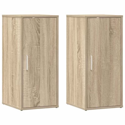 vidaXL - Schoenenkasten - 2 - st - 32x35x70 - cm - spaanplaat - sonoma - eikenkleurig