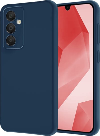 Hoesje - Geschikt voor Samsung Galaxy A16 - Sterk & Shockproof - Hoes Cover - Siliconen Case - Donkerblauw