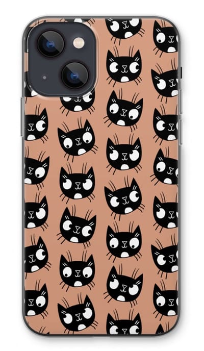 Case Company® - Hoesje geschikt voor iPhone 13 hoesje - Kat - Soft Cover Telefoonhoesje - Bescherming aan alle Kanten en Schermrand