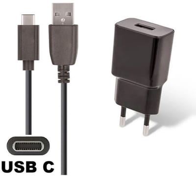 OneOne 2A lader + 1,0m standaard USB C kabel. Oplader adapter past op Boox (ONYX) eReader Poke 5, Galileo, Kon-Tiki 3, Tab Ultra, Leaf, Leaf 2