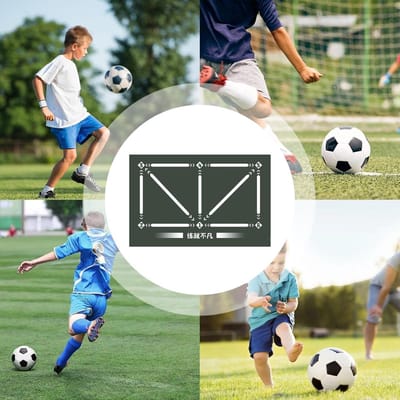 Voetbal Trainingsmat - Oefenmat Voetbal - Vaardigheden Verbeteren - Geluidsdempend Ontwerp - 60 x 90 cm - Zwart