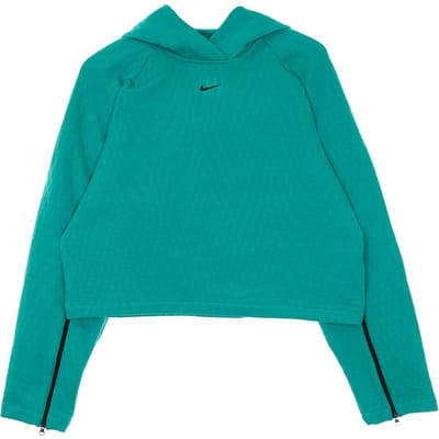 Lichtgewicht dameshoodie W Sportswear Tech Pack hoodie all-over jacquard Neptunus groen/zwart