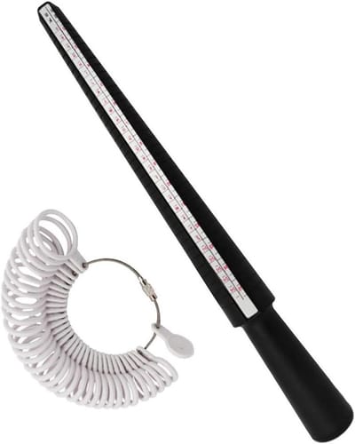 Ring Meetinstrument Set - Vinger Maat Tool - Sieraden Maken - Gladde Randen - US 1-15 EU 41-76 - Wit