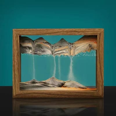 Massief hout 3D creatief roterend vloeibaar zandschilderij huis slaapkamer decoraties decoraties ambachten