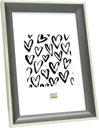 Deknudt Frames fotolijst S46GD7 - grijs met zilver boord - foto 18x24