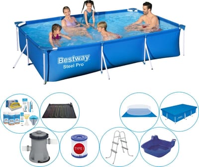 Steel Pro Rechthoekig 300x201x66 cm - Zwembad Deal