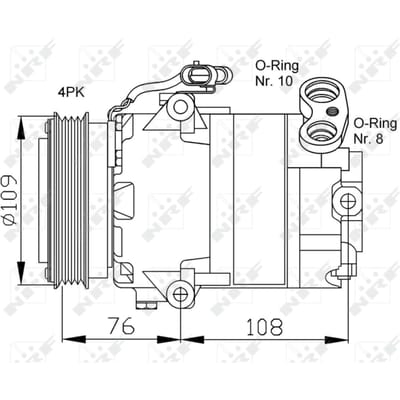 Compressor airconditioning NRF KLIMA NRF 32081