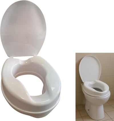 Verhoogde Toiletbril 10 cm zonder Deksel voor Ouderen en Mobiliteitshulp