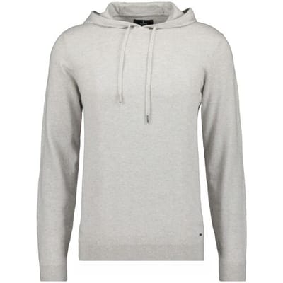 Ragman Trui Knitted Cotton Cashmere Hoodie Drawstring Licht Grijs / male