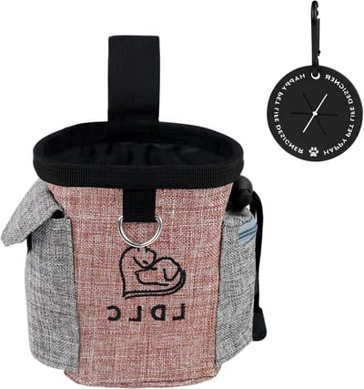 Heuptas voor Honden met Snack- en Poepzakjesdispenser, Ideaal voor Training en Wandelen (Roze)