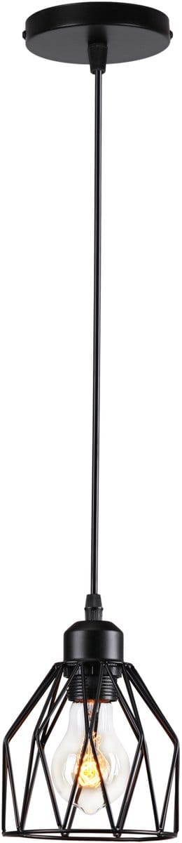 Vintage Hanglamp Industriële E27 Kroonluchter Modern Plafondlamp voor Slaapkamer Zwart