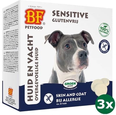 3x55 st Biofood hondensnoepje sensitive hypoallergeen skin en coat hondensnack