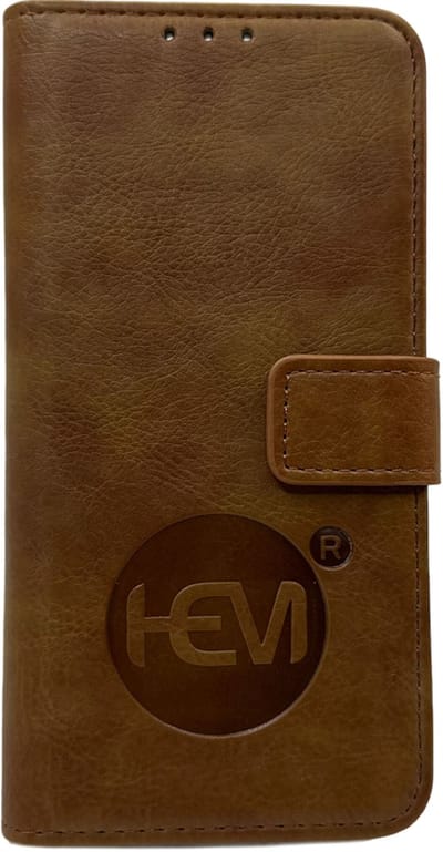 HEM Lederlook Book Case geschikt voor Apple iPhone 17 Pro Max – Bruin (Bronzed Brown) – Luxe Portemonnee Hoesje met Pasjeshouder – Beschermende Wallet Case – Bookcase Hoes