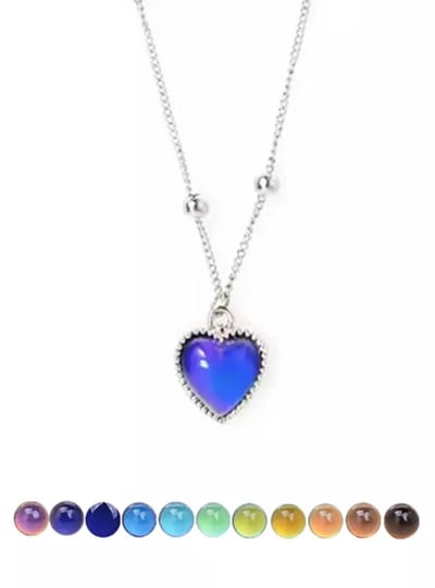 Ketting Meisje- Kleurveranderend Hartje Meisjesketting- Stemming Mood-Stemmingsketting- Moodketting- Ketting met hartje- LiLaLove