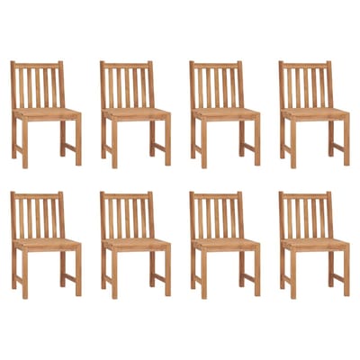 vidaXL - Tuinstoelen - 8 - st - massief - teakhout