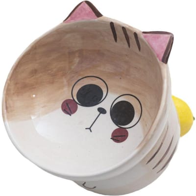 Gamelle en céramique pour chat, protège-cou à pattes hautes, gamelle à eau large pour chat, gamelle pour chien, gamelles pour chat, mangeoire pour chat, articles pour animaux de compagnie gray