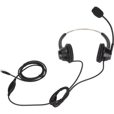 Klantenservice Headset Ruisonderdrukkend RJ9-stekker Binauraal Bekabeld Telefoon Headset met Microfoon voor