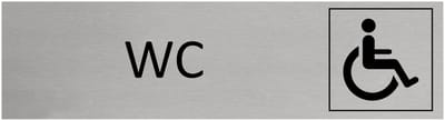 CombiCraft aluminium deurbordje WC invalide - 165 x 45 mm met tape