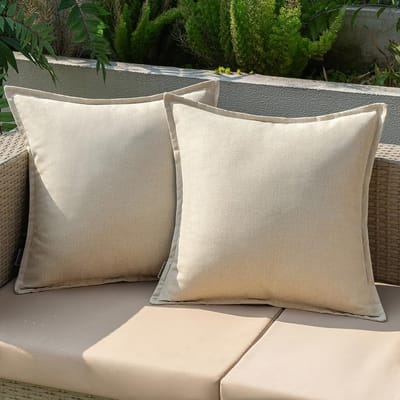 Dailygoods- Sierkussen Waterdicht - Kussenhoes 50x50 - Kussensloop Set van 2 - Decoratieve Kussenslopen - Duurzaam Polyester - Geschikt voor Binnen/Buiten