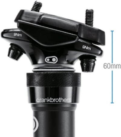 Telescopische Zadelpen - Verstelbare Zadelpen - Fietscomfort Verbeteren - 60 mm Verstelbereik - 270 mm Lengte - Zwart